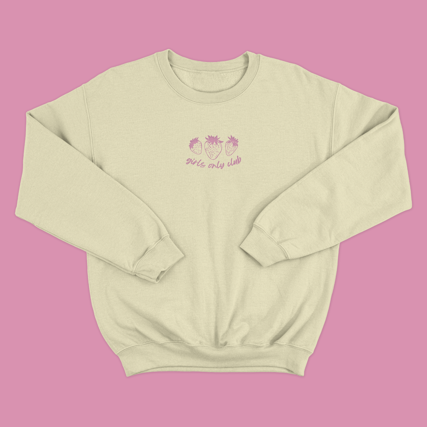 Garnuu Embroidered Butter Crewneck Sweatshirt