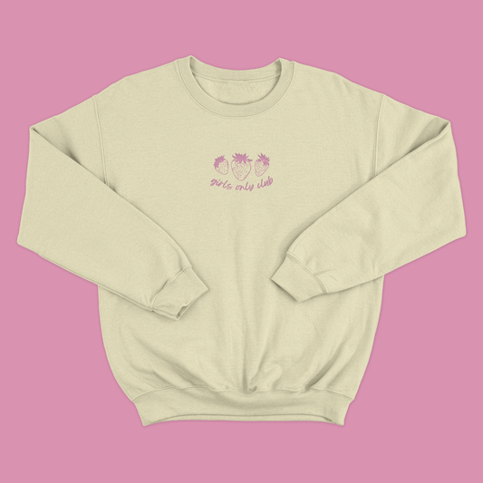Garnuu Embroidered Butter Crewneck Sweatshirt
