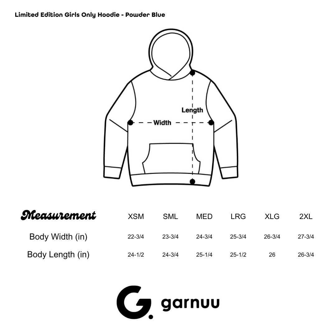 Garnuu Limited Edition Girls Only Hoodie - Powder Blue