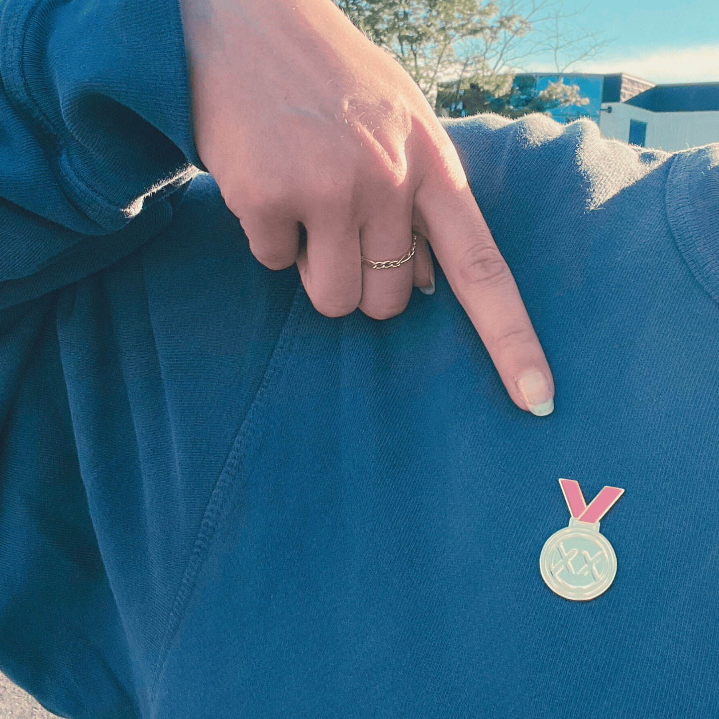 Garnuu XX Chromosome Gold Medal Enamel Pin