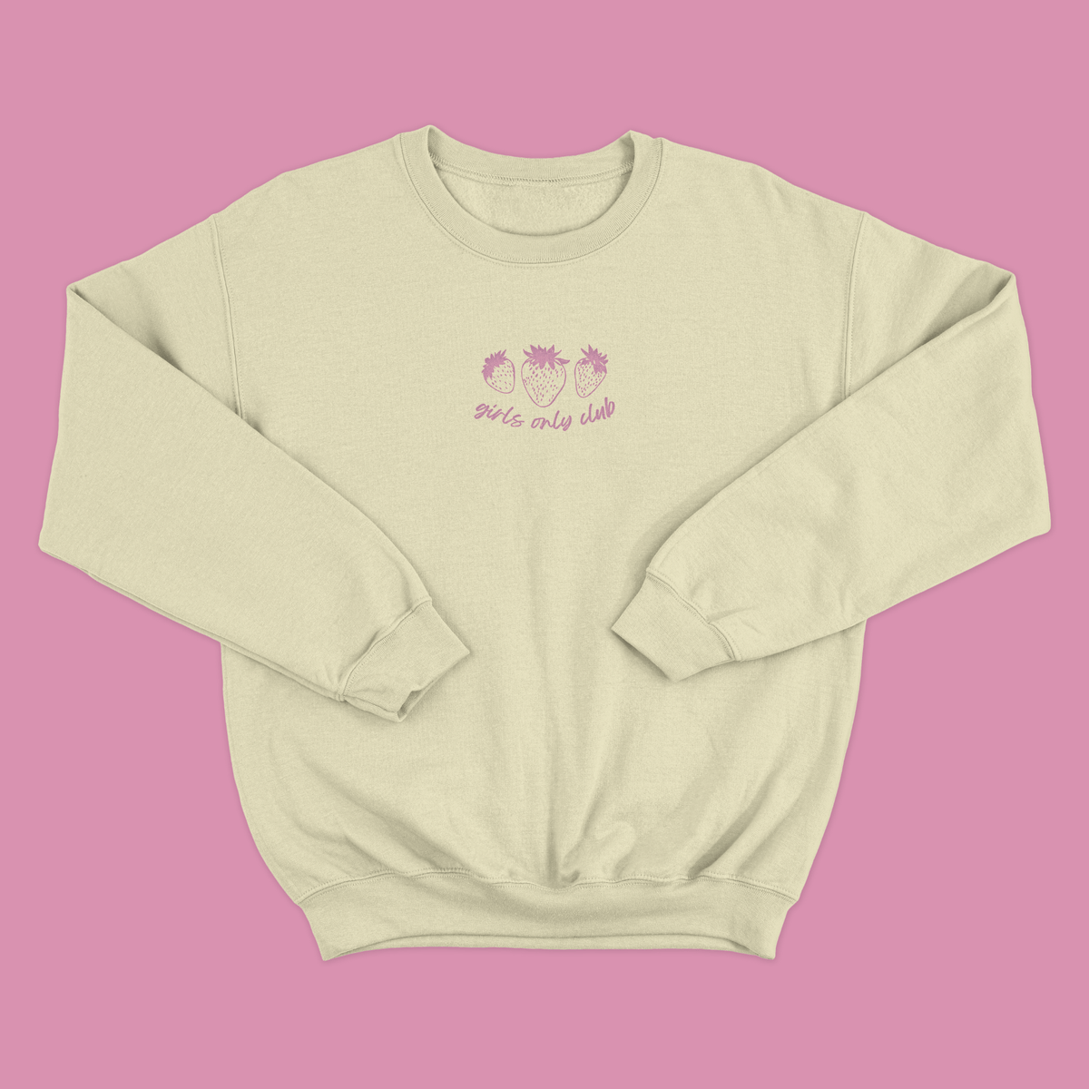 Garnuu Embroidered Butter Crewneck Sweatshirt