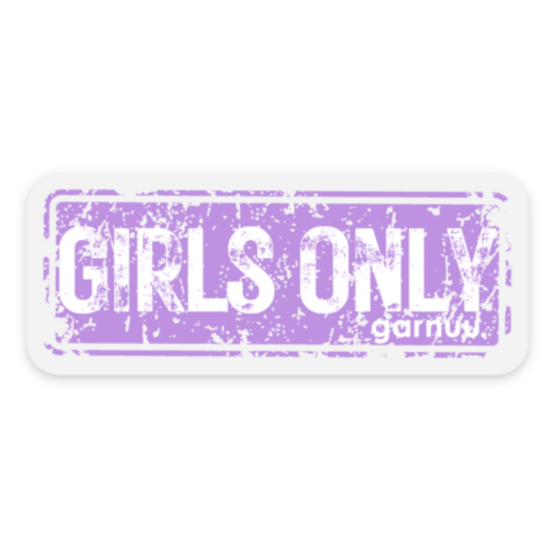 Garnuu Decorative Stickers GIRLS ONLY stamp - Die Cut Sticker