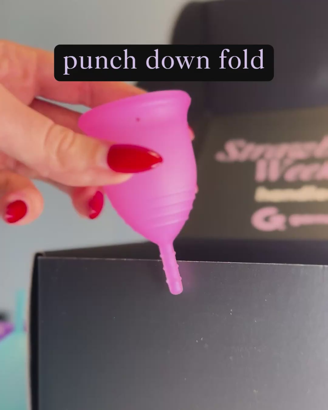 menstrual cup punch down fold